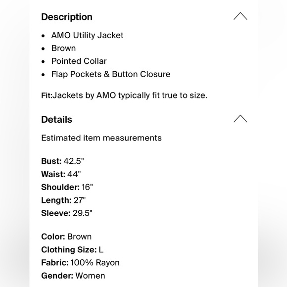 AMO utility jacket with ruffle back - Picture 4 of 4